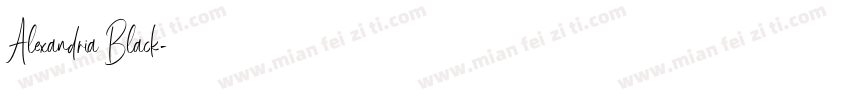 Alexandria Black字体转换